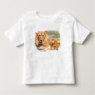 Pair of African Lions, Panthera leo, Tanzania Toddler T-shirt