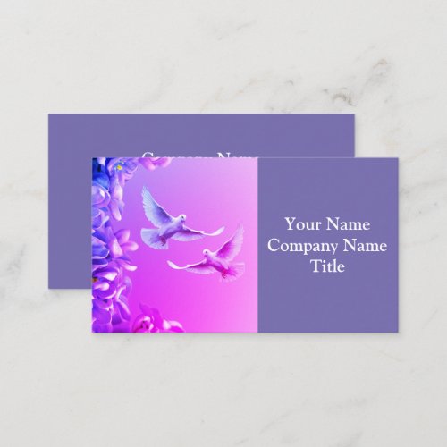 Pair Of Beautiful White Doves Business Card