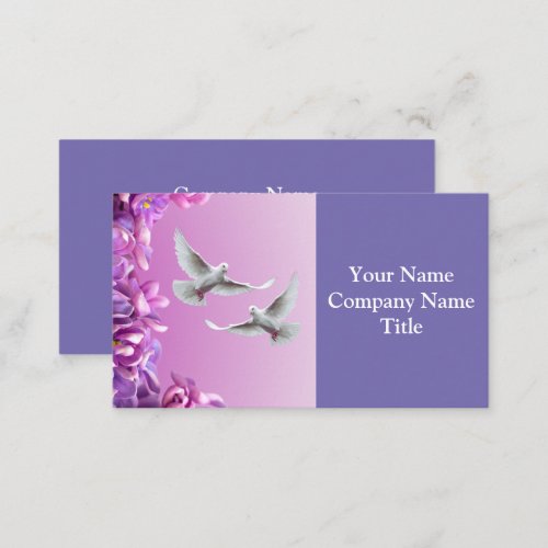 Pair Of Beautiful White Doves Business Card