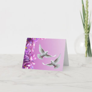 Pair Of Beautiful White Doves Card