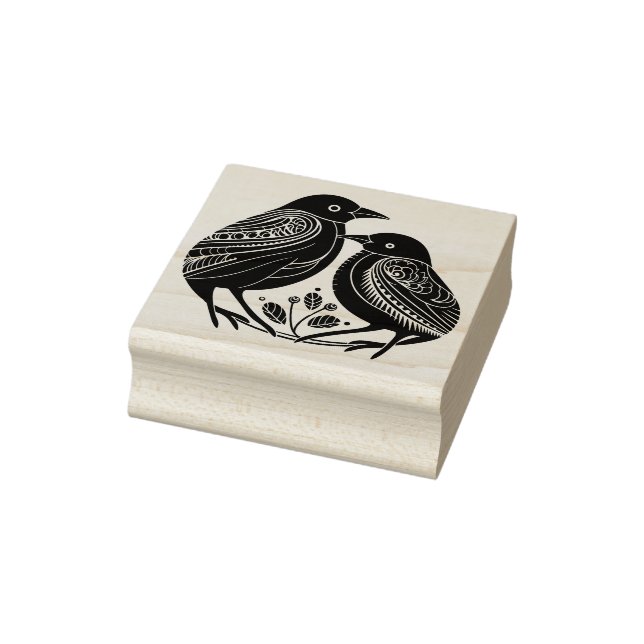 Pair of birds rubber stamp (Stamp)