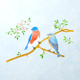 Pair of Bluebirds Decal