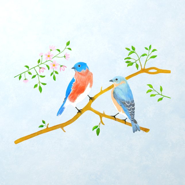Pair of Bluebirds Decal (Insitu 1)