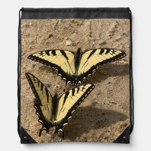 Pair of Butterflies Drawstring Bag