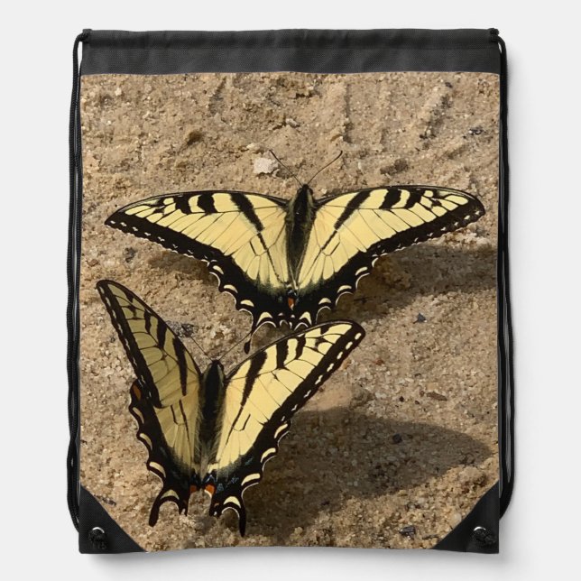 Pair of Butterflies Drawstring Bag (Front)