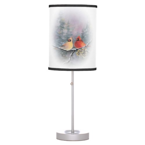 PAIR of CARDINALS  by SHARON SHARPE Table Lamp