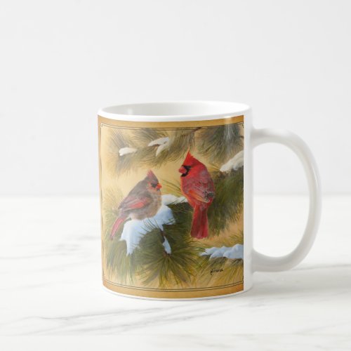 Pair of cardinals coffee mug