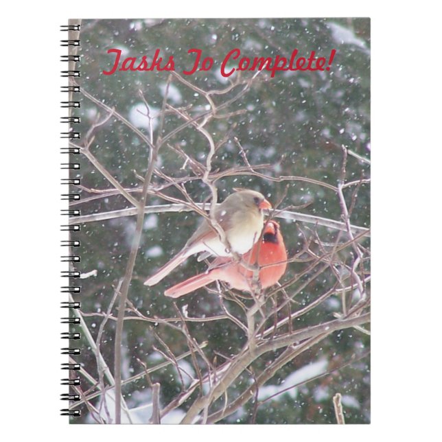 Pair Of Cardinals Notebook (Front)