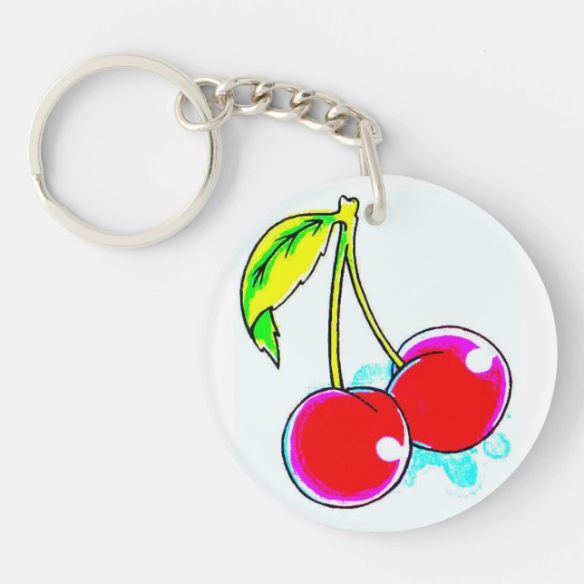 pair of cherries keychain (Front)