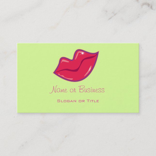 Pair of Cherry Red Lips Business Card (Front)