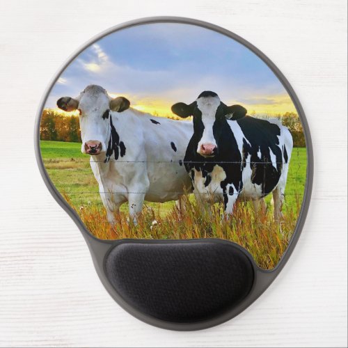 Pair of Cows in the Pasture Gel Mouse Pad