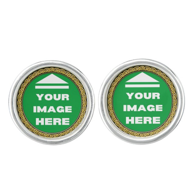 Pair of Cufflink - Personalized - Add Image / Text (Front)