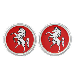 Pair of cufflinks with Flag of Kent, England