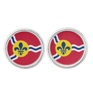 Pair of cufflinks with Flag of St. Louis