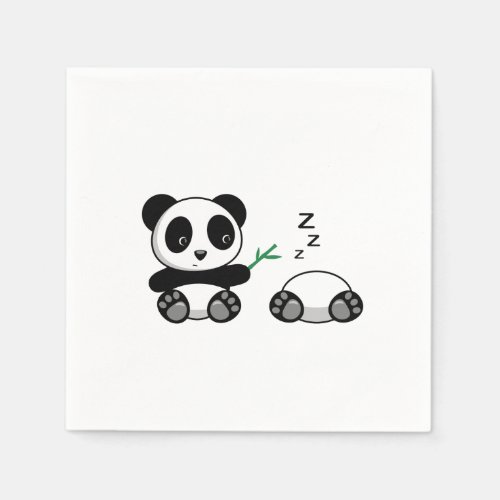 Pair of Cute Little Pandas Napkins