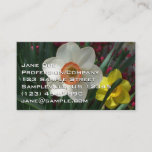 Pair of Daffodils Pink and Yellow Spring Flowers Business Card