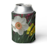 Pair of Daffodils Pink and Yellow Spring Flowers Can Cooler