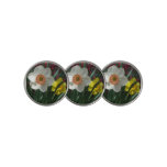 Pair of Daffodils Pink and Yellow Spring Flowers Golf Ball Marker