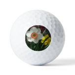 Pair of Daffodils Pink and Yellow Spring Flowers Golf Balls