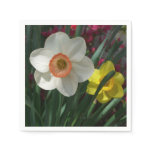 Pair of Daffodils Pink and Yellow Spring Flowers Paper Napkins