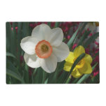 Pair of Daffodils Pink and Yellow Spring Flowers Placemat