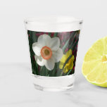 Pair of Daffodils Pink and Yellow Spring Flowers Shot Glass