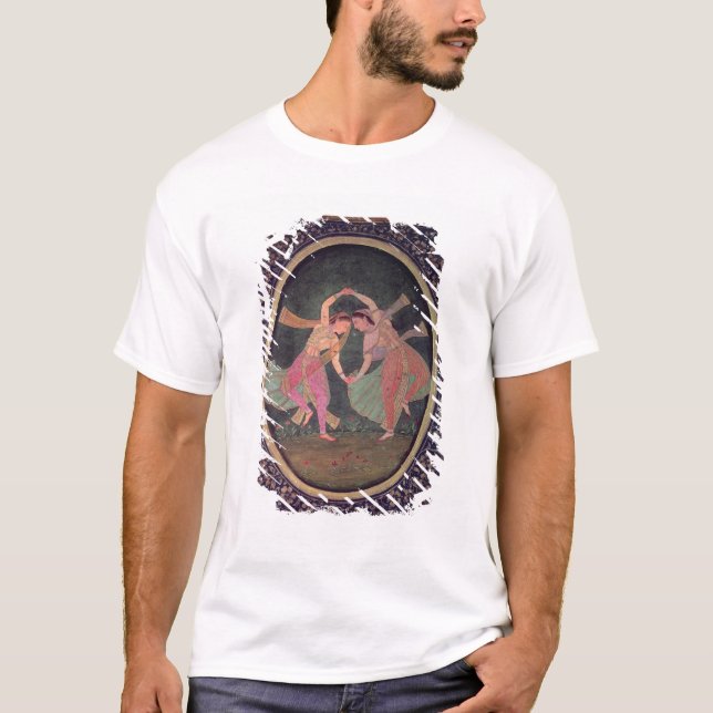 Pair of dancing girls performing a Kathak T-Shirt (Front)