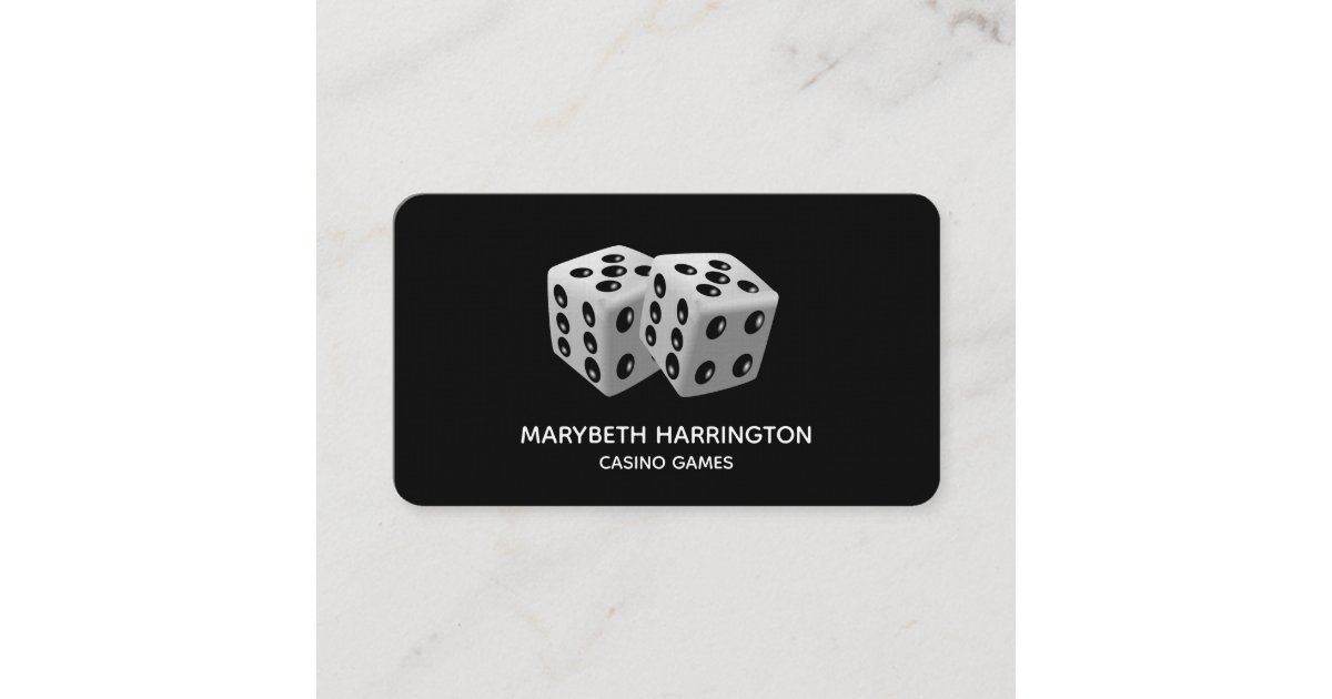 Pair of Dice Business Card Zazzle