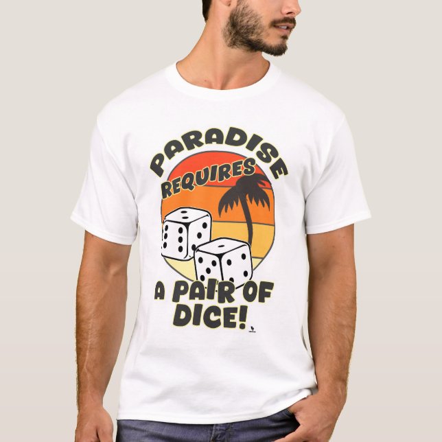 Pair Of Dice Funny Boardgame Design Art T-Shirt (Front)