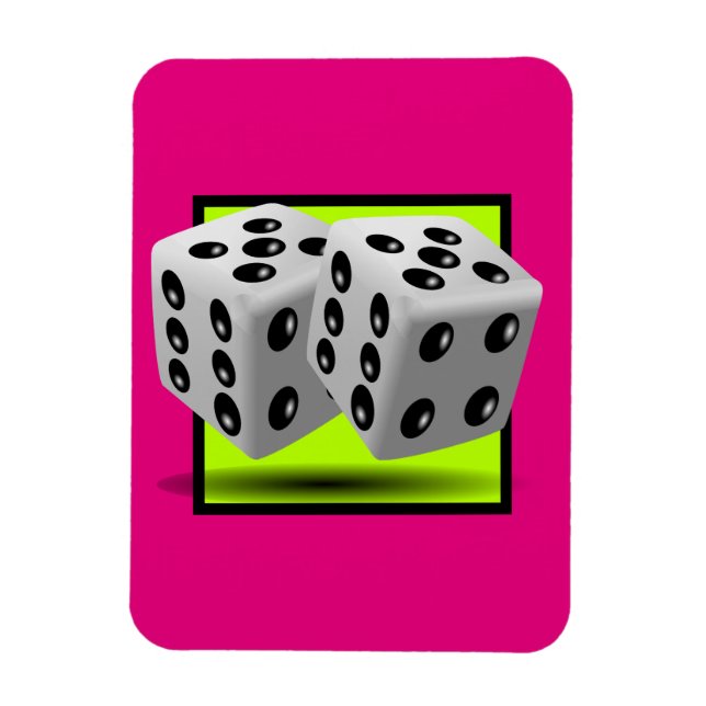 Pair of Dice Magnet (Vertical)