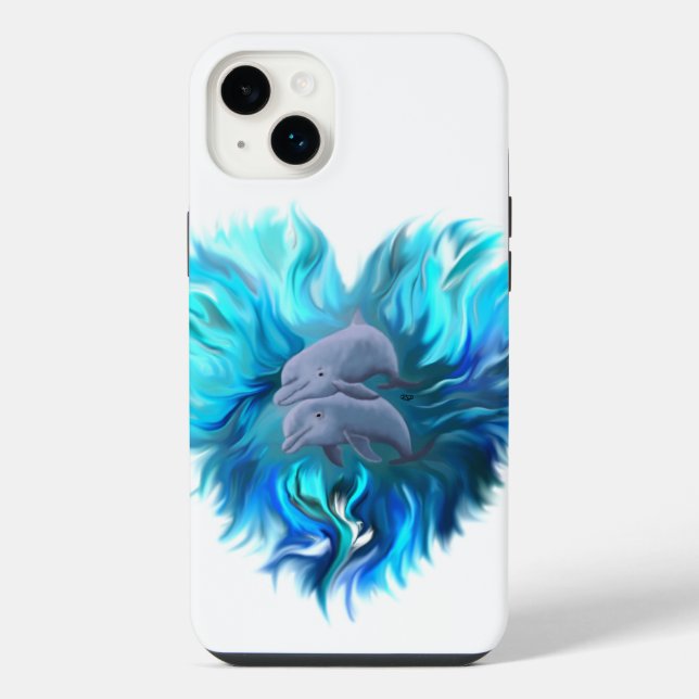Pair of Dolphins Iphone Case (Back)