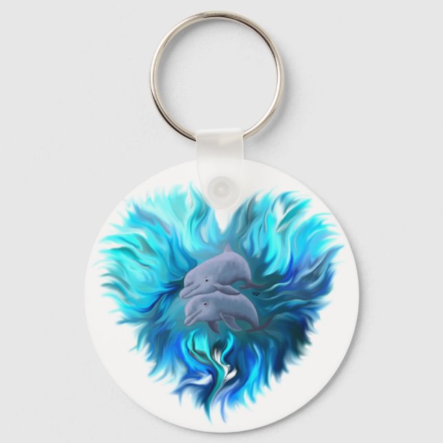 Pair of Dolphins Keychain (Front)