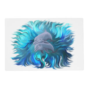 Pair of dolphins Pet Mat