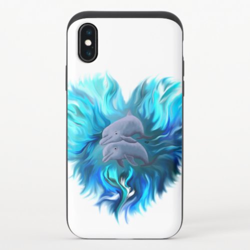 Pair of Dolphins iPhone X Slider Case