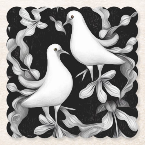 Pair of Doves Paper Coaster