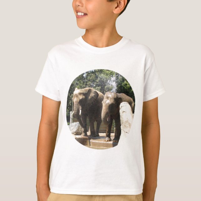 Pair of Elephants Kid's Sweatshirt T-Shirt (Front)