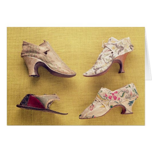 Pair of embroidered shoes, c.1714 cards (Front Horizontal)
