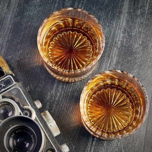 Pair of Engraved Churchill 8.5 oz. Whiskey Glasses (Front)