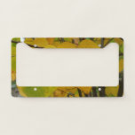 Pair of Fall Redbud Leaves Autumn Photography License Plate Frame