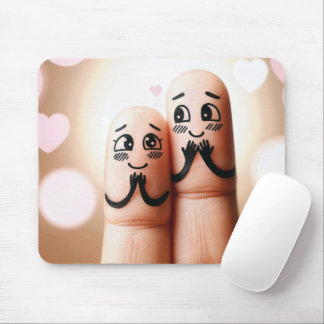 Pair of Fingers In Love Mouse Pad