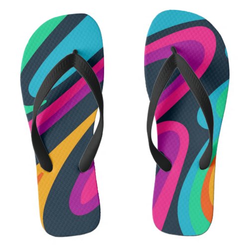 Pair of flip_flops Art colors Flip Flops