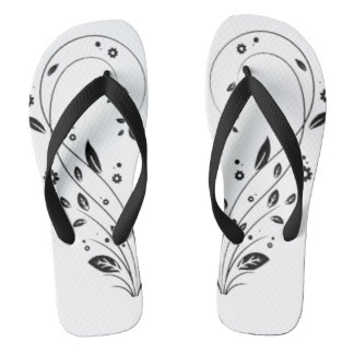 Pair of Flip Flops Elegant Floral Vine Flip-Flops