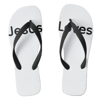 Pair of Flip Flops Jesus loves you Christian