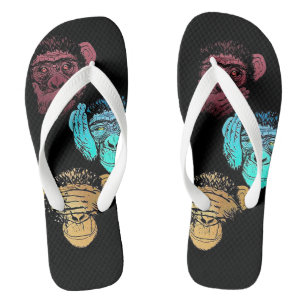Pair of Flip Flops - monkey 