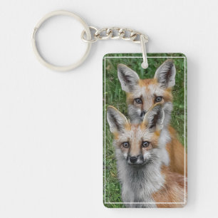 Pair Of Foxes  Keychain