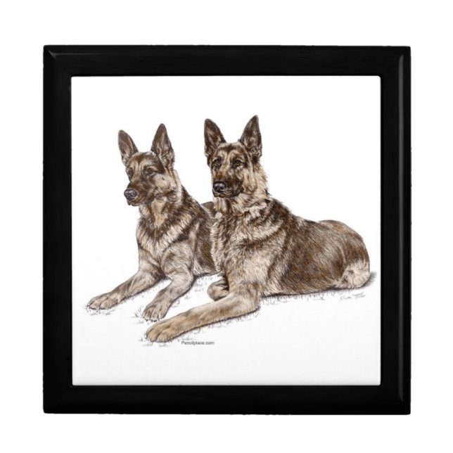 Pair of German Shepherd Dogs Gift Box (Front)