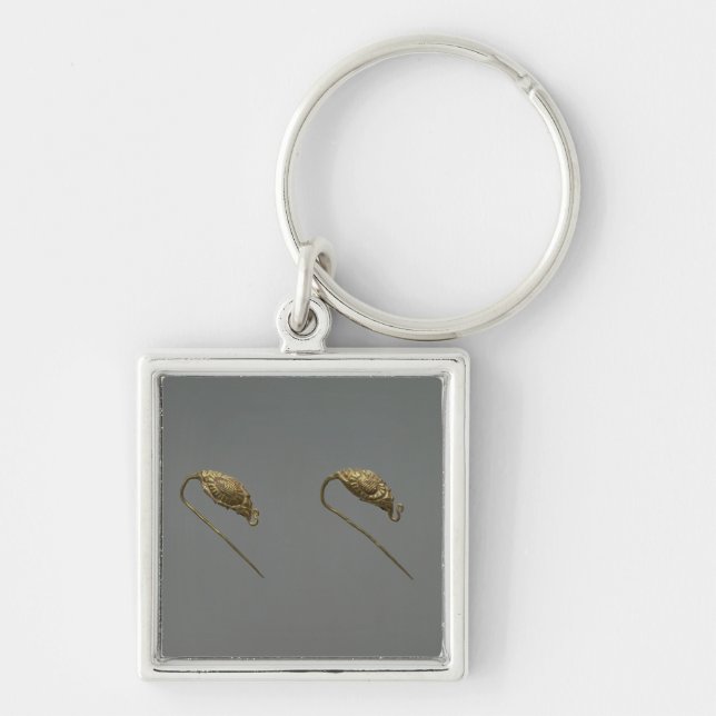 Pair of gold earrings, Liao Dynasty Keychain (Front)