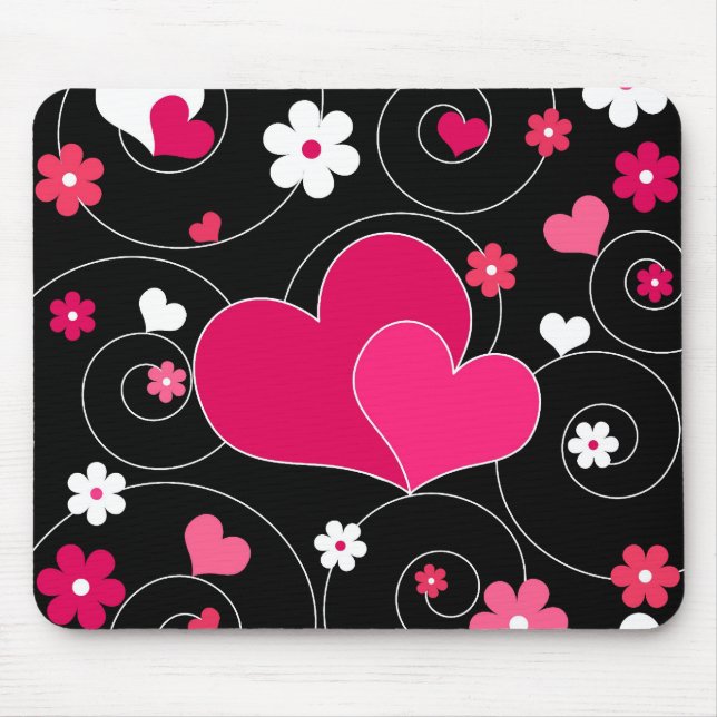 Pair of hearts mouse pad (Front)