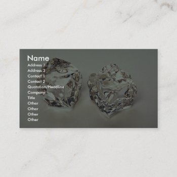 Pair Of Ice Cubes Business Card by inspirelove at Zazzle