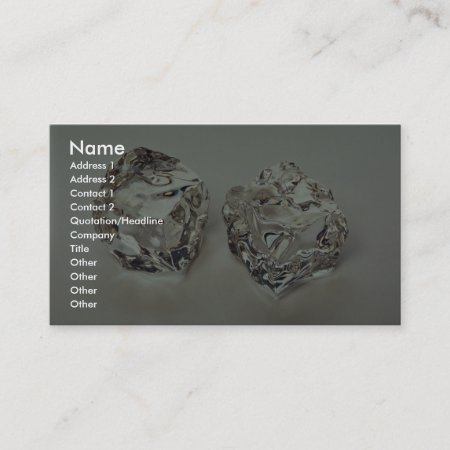 Pair Of Ice Cubes Business Card